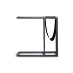 Table porte - revues en marbre noir