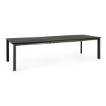 Table � rallonge en aluminium anthracite 200�110 cm - 300�110 cm
