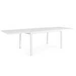 Table � rallonge en aluminium blanc 135x90 cm - 270x90 cm