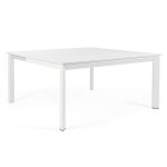 Table � rallonge en aluminium blanc 160�110 cm - 160�160 cm