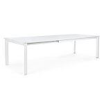 Table � rallonge en aluminium blanc 200�110 cm - 300�110 cm