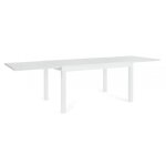 Table  rallonge en aluminium avec effet bois 135x90 - 270x90