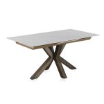 Table à rallonge en céramique blanche 160 / 210x90 Table à rallonge en céramique blanche 160 / 210x90