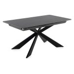 Table à rallonge en céramique grise avec pieds en métal 160 / 210x90 Table à rallonge en céramique grise avec pieds en métal 160 / 210x90