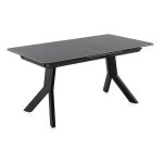 Table à rallonge en céramique grise avec pieds en métal 160 / 210x90 Table à rallonge en céramique grise avec pieds en métal 160 / 210x90