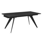 Table  rallonge en cramique noire 180 / 260x95