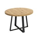 Table à rallonge effet bois beige 158x110 cm Table à rallonge effet bois beige 158x110 cm