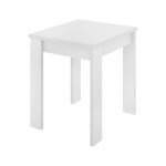 Table  rallonge effet bois blanc 79 / 134x67h79 cm