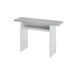 Table à rallonge effet bois blanc, ciment 120x35 cm Table à rallonge effet bois blanc, ciment 120x35 cm