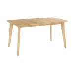 Table rectangulaire 4 / 6 personnes extensible en bois clair 150 / 180 cm Table rectangulaire 4 / 6 personnes extensible en bois clair 150 / 180 cm