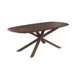 Table rectangulaire en bois d'hva massif fonc 10 personnes