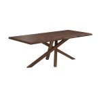 Table rectangulaire en bois d'hva massif fonc 8 personnes