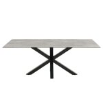 Table rectangulaire en céramique l200 gris très clair Table rectangulaire en céramique l200 gris très clair