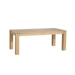 Table rectangulaire en chne 1 rallonge 8 / 10 couverts teinte claire