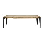 Table rectangulaire en chêne 1 rallonge 8 / 10 couverts teinte claire Table rectangulaire en chêne 1 rallonge 8 / 10 couverts teinte claire