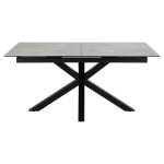 Table rectangulaire extensible en céramique l168 / 210 gris clair Table rectangulaire extensible en céramique l168 / 210 gris clair