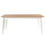 Table rectangulaire extensible en chêne l180 / 260 blanc Table rectangulaire extensible en chêne l180 / 260 blanc