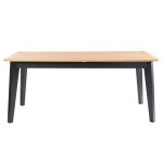 Table rectangulaire extensible en chêne l180 / 260 noir Table rectangulaire extensible en chêne l180 / 260 noir