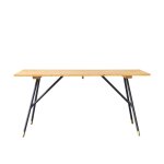 Table rectangulaire en pin massif et métal 6 pers. Table rectangulaire en pin massif et métal 6 pers.