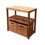 Table de rempotage en pin teinté brun Table de rempotage en pin teinté brun