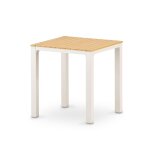 Table de repas de balcon 70x70 aluminium et polywood beige Table de repas de balcon 70x70 aluminium et polywood beige
