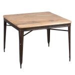 Table repas carr�e 100cm aspect vieilli