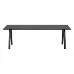 Table de repas en chne noir design contemporain