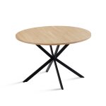 Table de repas extensible mélamine métal pour 4 / 6 personnes Ø100 / 130 Table de repas extensible mélamine métal pour 4 / 6 personnes Ø100 / 130