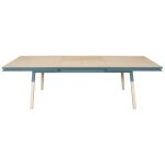 Table repas rectangulaire 160x100 cm 2 rallonges, 100% frêne massif Table repas rectangulaire 160x100 cm 2 rallonges, 100% frêne massif