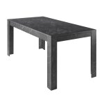 Table repas rectangulaire 180cm aspect marbre gris anthracite Table repas rectangulaire 180cm aspect marbre gris anthracite