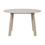 Table de repas ronde extensible en chêne clair Table de repas ronde extensible en chêne clair