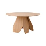 Table ronde 6 personnes effet bois clair