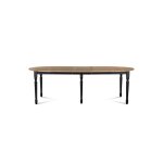 Table ronde 6 pieds tournés d115 + 3 rallonges bois noir Table ronde 6 pieds tournés d115 + 3 rallonges bois noir