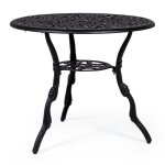Table ronde en aluminium anthracite 80x67 cm