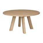 Table ronde en chne naturel