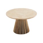 Table ronde extensible en bois d100 cm Table ronde extensible en bois d100 cm