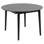 Table ronde extensible en chêne noir d115 Table ronde extensible en chêne noir d115