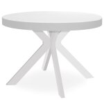 Table ronde extensible myriade blanc