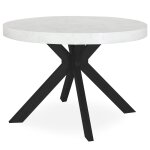 Table ronde extensible myriade noir et effet marbre Table ronde extensible myriade noir et effet marbre