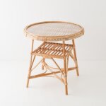 Table ronde en osier brun d60 Table ronde en osier brun d60