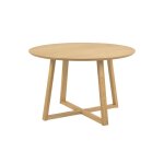 Table ronde pieds croiss chne 4 places d120