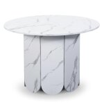 Table ronde style japandi extensible 310cm tulipa rallonges intgres