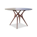 Table ronde en verre et frêne brun 4 pl Table ronde en verre et frêne brun 4 pl