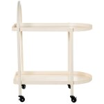 Table roulante desserte cuisine en m�tal blanc 60x40x74cm