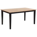 Table de salle à manger en bois d'hévéa 4 personnes l120 Table de salle à manger en bois d'hévéa 4 personnes l120
