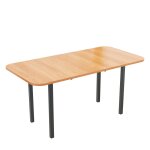 Table de salle à manger extensible effet bois brillante 120 - 160 * 80cm Table de salle à manger extensible effet bois brillante 120 - 160 * 80cm
