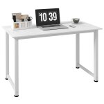 Table de salle à manger multifonction cadre robuste en métal blanc Table de salle à manger multifonction cadre robuste en métal blanc