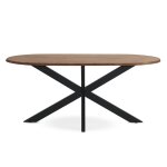 Table de salle à manger ovale 180x90 en bois d'acacia Table de salle à manger ovale 180x90 en bois d'acacia