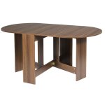 Table de salle à manger pliable pour maison cuisine marron 163x80x75cm Table de salle à manger pliable pour maison cuisine marron 163x80x75cm