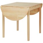Table de salle à manger pliante extensible bois massif marron Table de salle à manger pliante extensible bois massif marron
